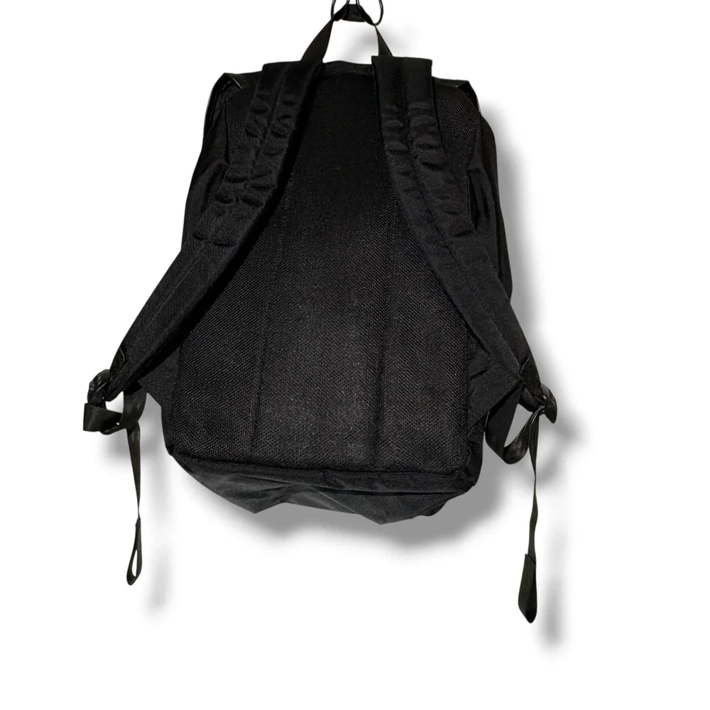 Original Penguin Black Grey Canvas Rucksack Backpack Laptop Sleeve Buckle Strap